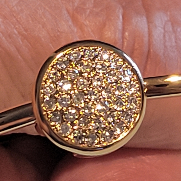 Ann Klein Gold Plated Bracelet with Crystal Accents. - Picture 6 of 10
